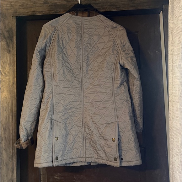 Barbour Quilted Utility Jacket - Brown and Black - Picture 3 of 4